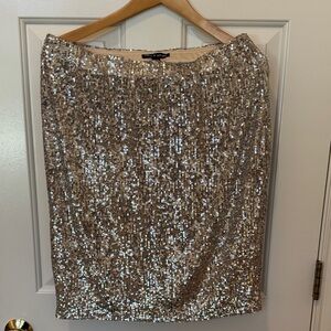 Sequin Silver Skirt